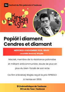 Affiche de Cendres et diamant, d’Andrzej Wajda